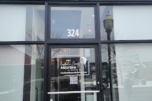 Clean, professional medical spa treatment room with neutral tones at Aesthetic Beauty By Serena PA-C in Detroit