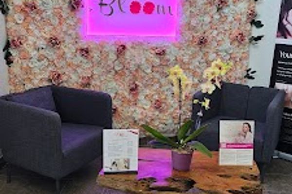 Clean, professional medical spa treatment room with neutral tones at Bloom Medspa and Wellness in Reno