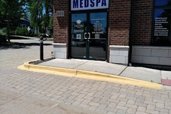 Clean, professional medical spa treatment room with neutral tones at Cara Mia MEDSPA in Lake Zurich