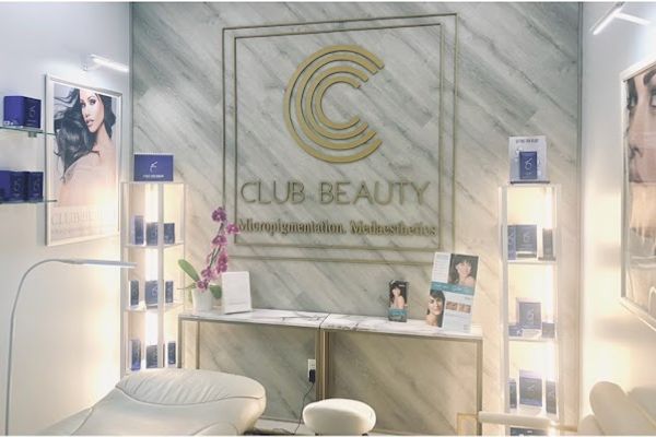 Clean, professional medical spa treatment room with neutral tones at Club Beauty in Memphis