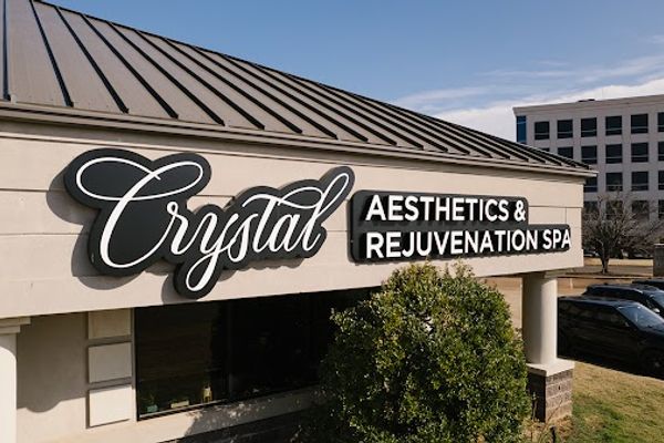 Clean, professional medical spa treatment room with neutral tones at Crystal Aesthetics & Rejuvenation Spa in Oklahoma City