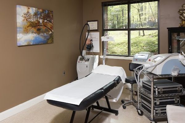 Clean, professional medical spa treatment room with neutral tones at Fountain of Youth Medical Spa in Birmingham
