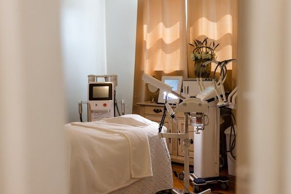 Clean, professional medical spa treatment room with neutral tones at M MEDICAL SPA in King of Prussia