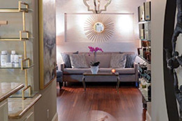Clean, professional medical spa treatment room with neutral tones at Serendipity A Medical Spa in Hilton Head
