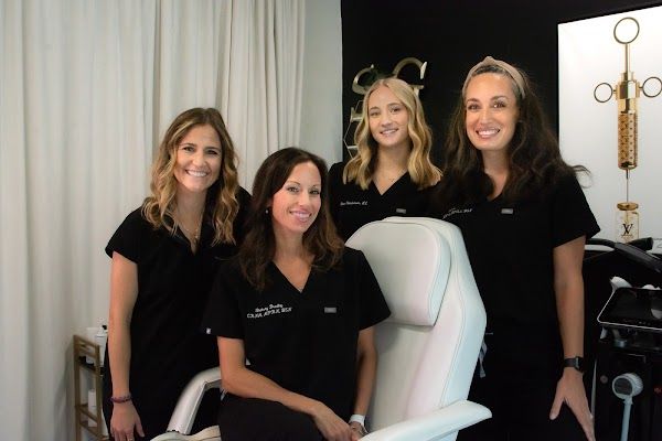 Clean, professional medical spa treatment room with neutral tones at Southern Grace Aesthetics in Mount Pleasant