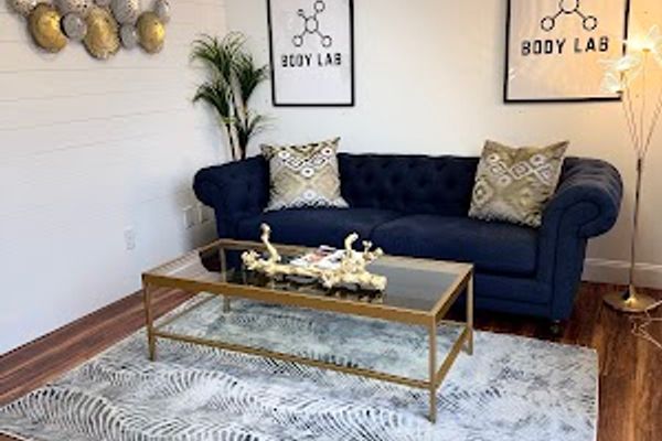 Clean, professional medical spa treatment room with neutral tones at The Body Lab in El Paso