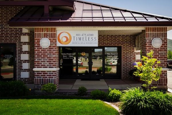 Clean, professional medical spa treatment room with neutral tones at Timeless Skin and Wellness in Ogden