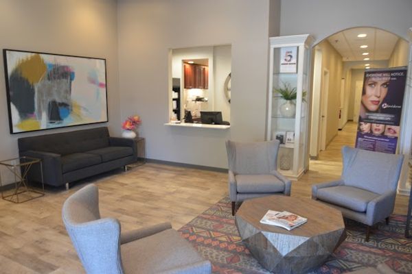 Clean, professional medical spa treatment room with neutral tones at Urban Effects MedSpa in Des Moines