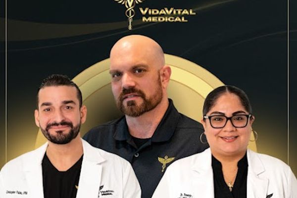Clean, professional medical spa treatment room with neutral tones at VidaVital Medical in Omaha