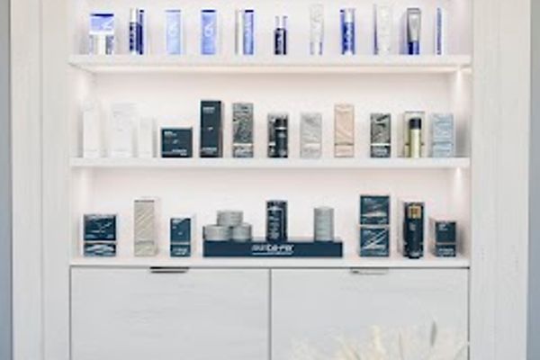 Clean, professional medical spa treatment room with neutral tones at VIO Med Spa Orem in Provo