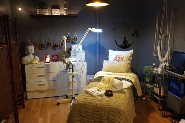Clean, professional medical spa treatment room with neutral tones at Wellness Forever in Plymouth